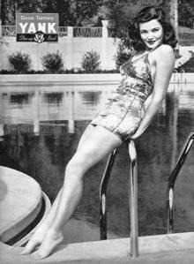 Actress Gene Tierney as seen in Yank Magazine